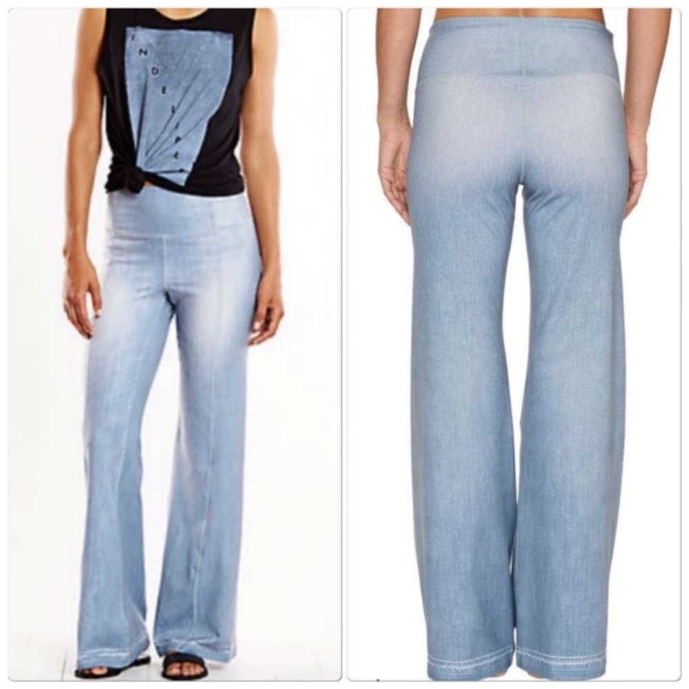 Lucy Indigo flare stretch pants L Short